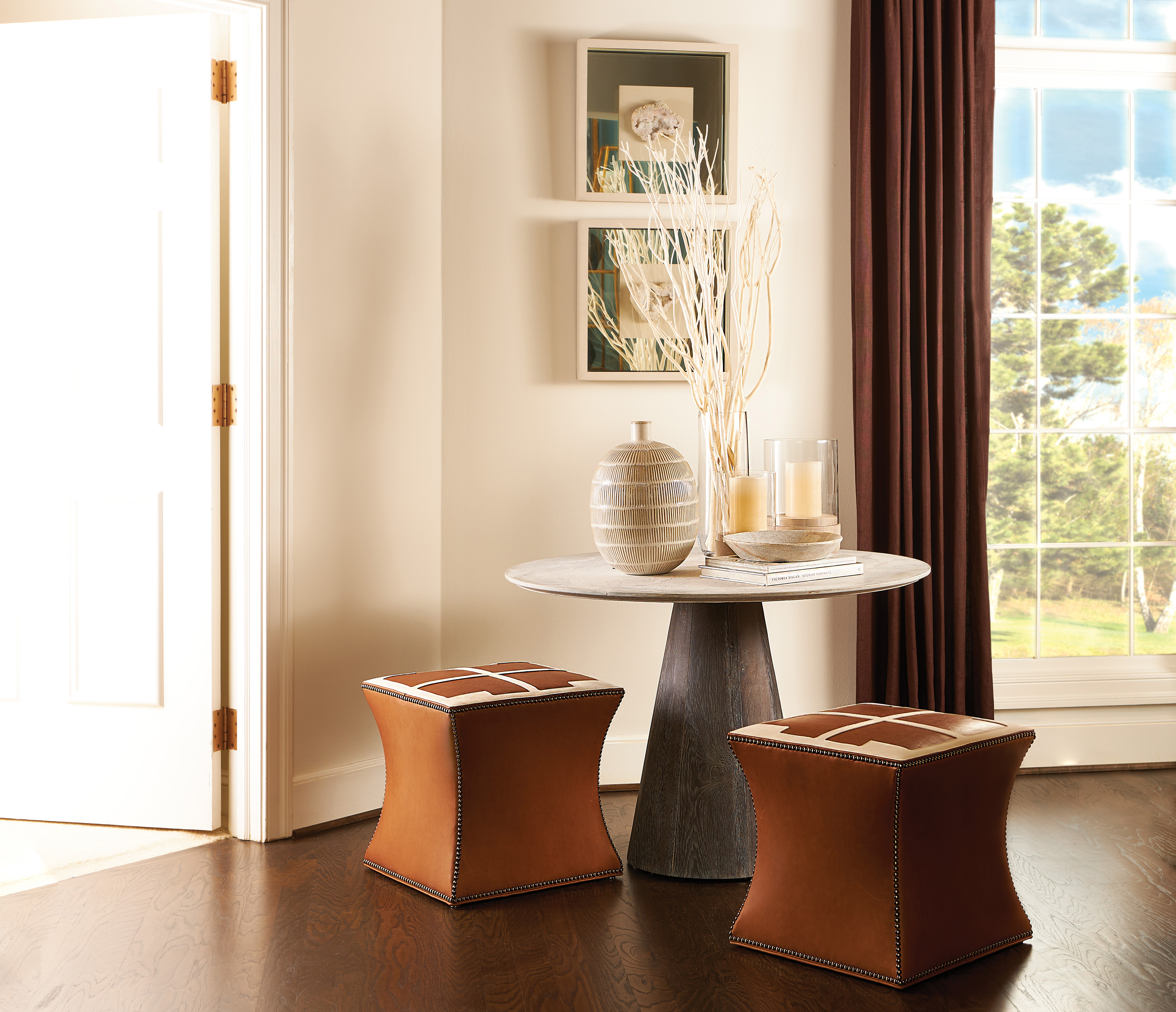 Cami Ottomans with Embossed Top