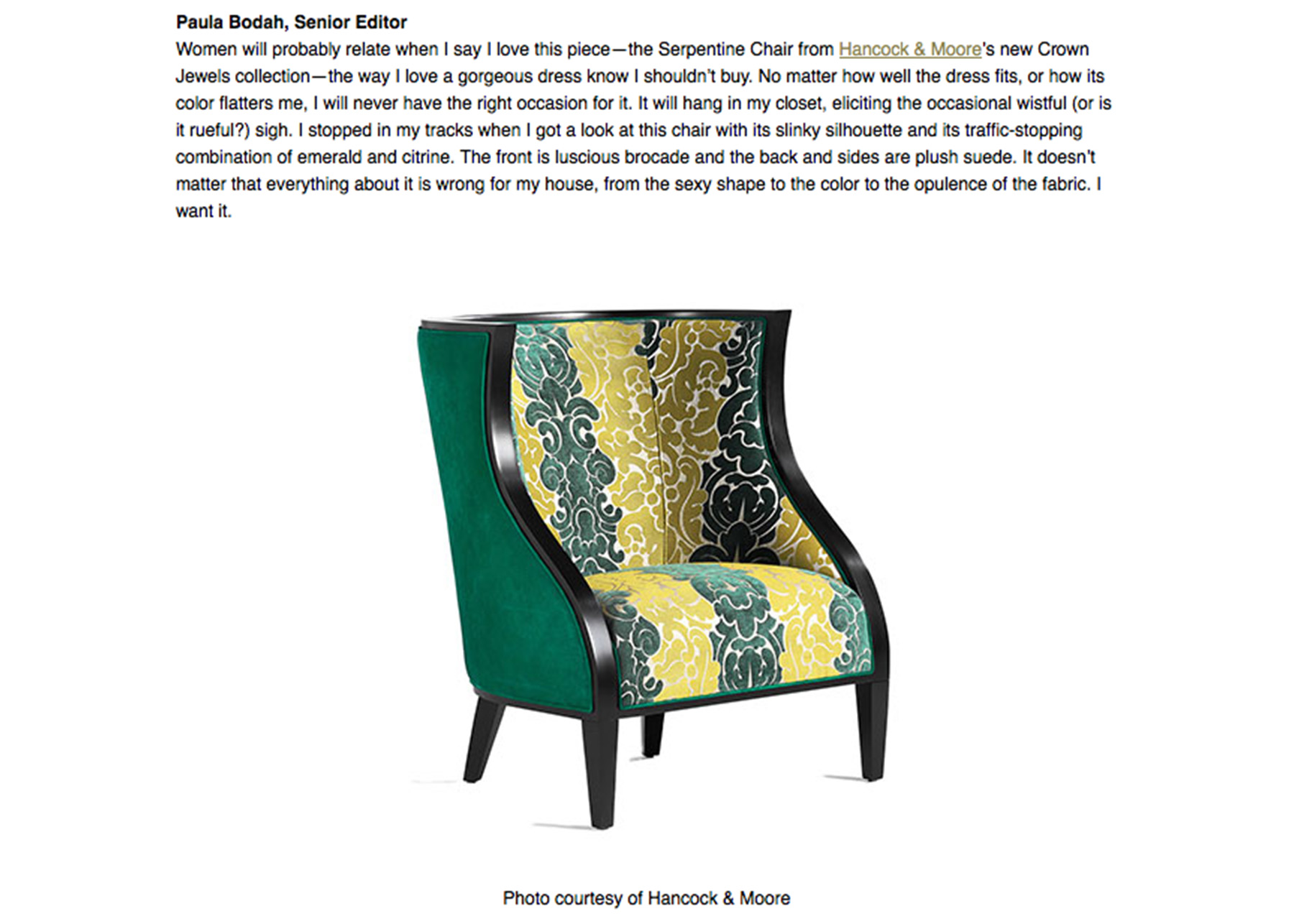  New England Home's blog 2014-Serpentine Chair 