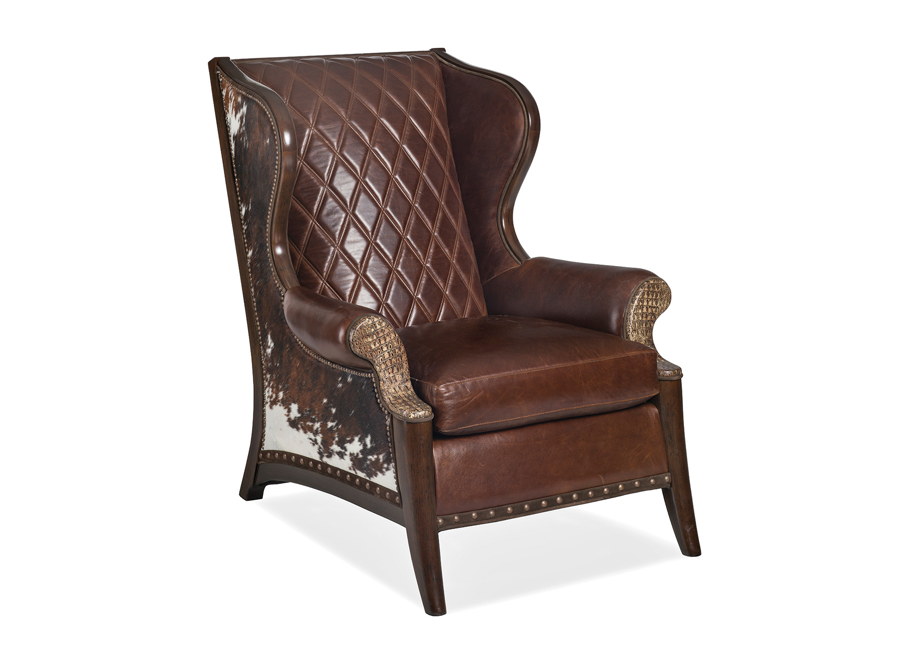 PAINTER'S QUILTED WING CHAIR