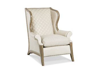 PAINTER'S QUILTED WING CHAIR